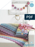 F074 CrochetStripeblanketlifedk