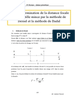 TP2 - Focomètrie - Méthode de Bessel Et La Méthode de Badal