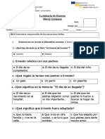 2° Evalaucion Plan Lecto La Historia de Ernesto