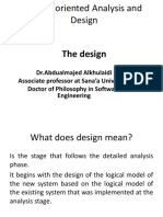 Object Oriented Analysis and Design