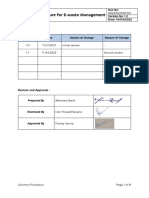 Procedure For E-Waste Management