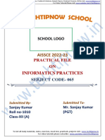 Practical File IP Class 12 2022 23