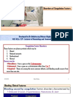 Disorders of Coagulation Factors