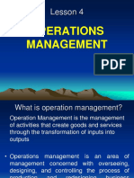 Lecture 4 - Operations Management