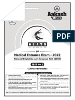 AIATS Medical - RM-2022 - Test-05 - Code-F - (27-03-2022)