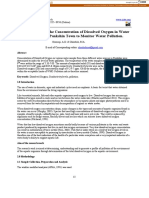 Determination of The Concentration of Dissolved Oxygen in Water Samples From Pankshin Town To Monitor Water Pollution