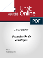 Formulación Estrategías - Grupal Semana 9 Administración