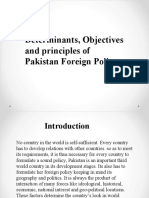 Determinants, Objectives and Principles of Pakistan Foreign Policy