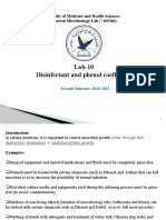 LAB 10 Disinfectant and Phenol Coefficient 2nd 2020-2021