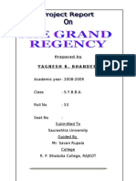 GRAND REGENCY MBA Project Report Prince Dudhatra