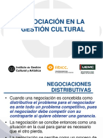 Negociación en La Gestión Cultural