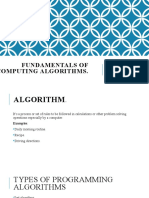 Fundamentals of Computing Algorithms