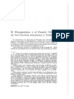 El Monogenismo y El Pecado Original en Los Concilios Arausicano y Tridentino