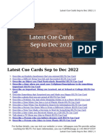 Latest Cue Cards Sep To Dec 2022