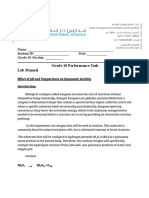 Catalase Experiment-Lab Manual