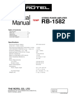 Rotel Rb1582 Technical Manual