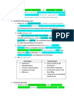 Functional, Divisional & Matrix Approach