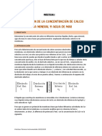 Determinación de La Concentración de Calcio en Leche