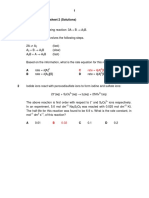 Kinetics Revision Worksheet 2 (Solutions)