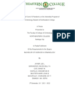 Effects of Covid 19 Pandemic On The Internship Program of