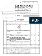 Thermodnamics IAT - I SET - 1 KEY - 1