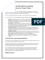 Aluminium Casting Defects and How To Treat Them