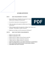 16 Mark Questions: Unit I Basic Measurement Concepts