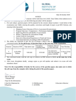 Faculty Notice V Sem I MTT