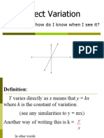 Direct Variation