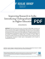 Improving Research in India: Introducing Undergraduate Research in Higher Education ANTARA SENGUPTA ORF