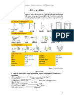 Les Prepositions Exercices Corriges