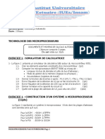 Microprocesseurs-Technologie Sem1 2014 Ii2