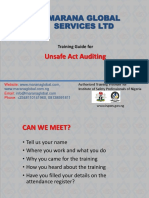 Unsafe Act Auditing