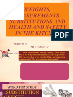 Lesson 3 - Weights Measurements Substitutions and Health and