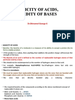 Basicity and Acidity