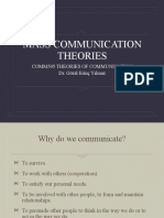 Mass Communication Theories