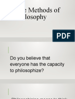 The Methods of Philosophy