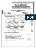 S.S.T WORKSHEET-4 STD - 4th