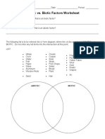 Abiotic Vs Biotic Worksheet