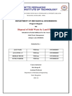 Disposal of Solid Waste by Land Filling