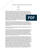 A Essência Da Constituição e A Força Normativa Da Constituição