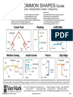 Corner Post Flashing Soffit Miter: Finish Side Finish Side