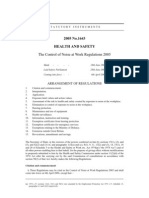 The Control of Noise at Work Regulations 2005: 2005 No.1643 Health and Safety