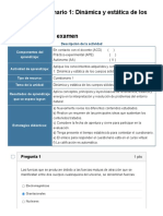 Examen - (AAB01) Cuestionario 1 - Dinámica y Estática de Los Cuerpos Sólidos 3