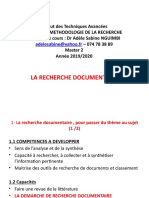 Chapitre 2 La Recherche Documentaire