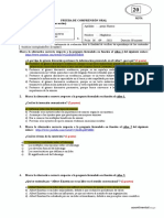 Prueba de Comprensión Oral - Unidad 1 Setiembre