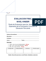 PAUTA Evaluacion Final Kinder 2021