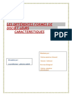 Les Différents Types de Discoure Et Leurs Caractéristique