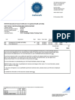 Unit Result Notification and Status Report: NEBOSH International General Certificate in Occupational Health and Safety