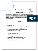 Temario de Inglés 2º Año de Secundaria